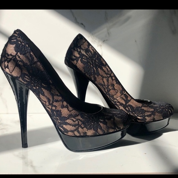 Guess 5” Black Lace Stiletto - Picture 1 of 4